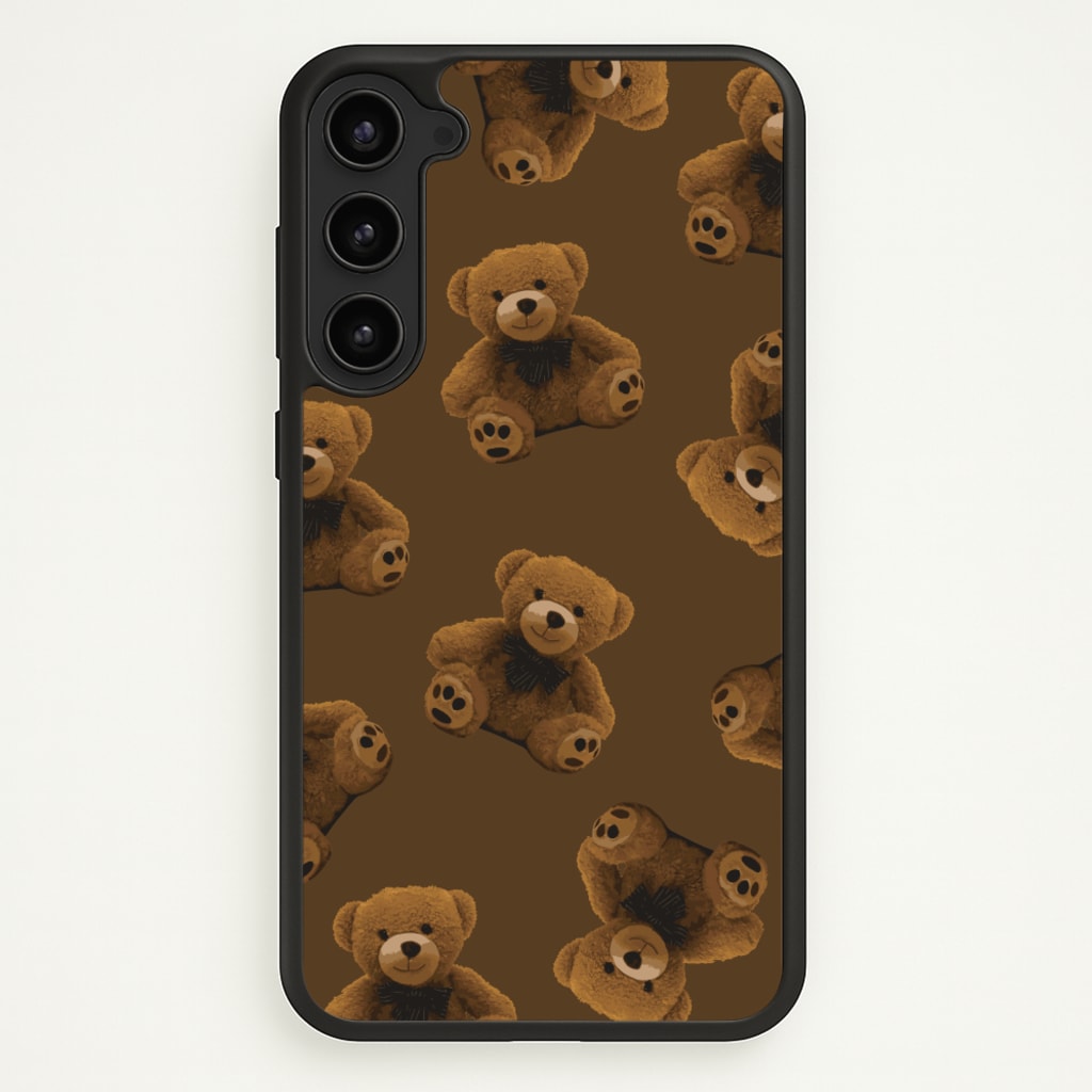 Cute Brown Bear Pattern - Clean Girl Aesthetic Phone Case for Galaxy S23 Plus