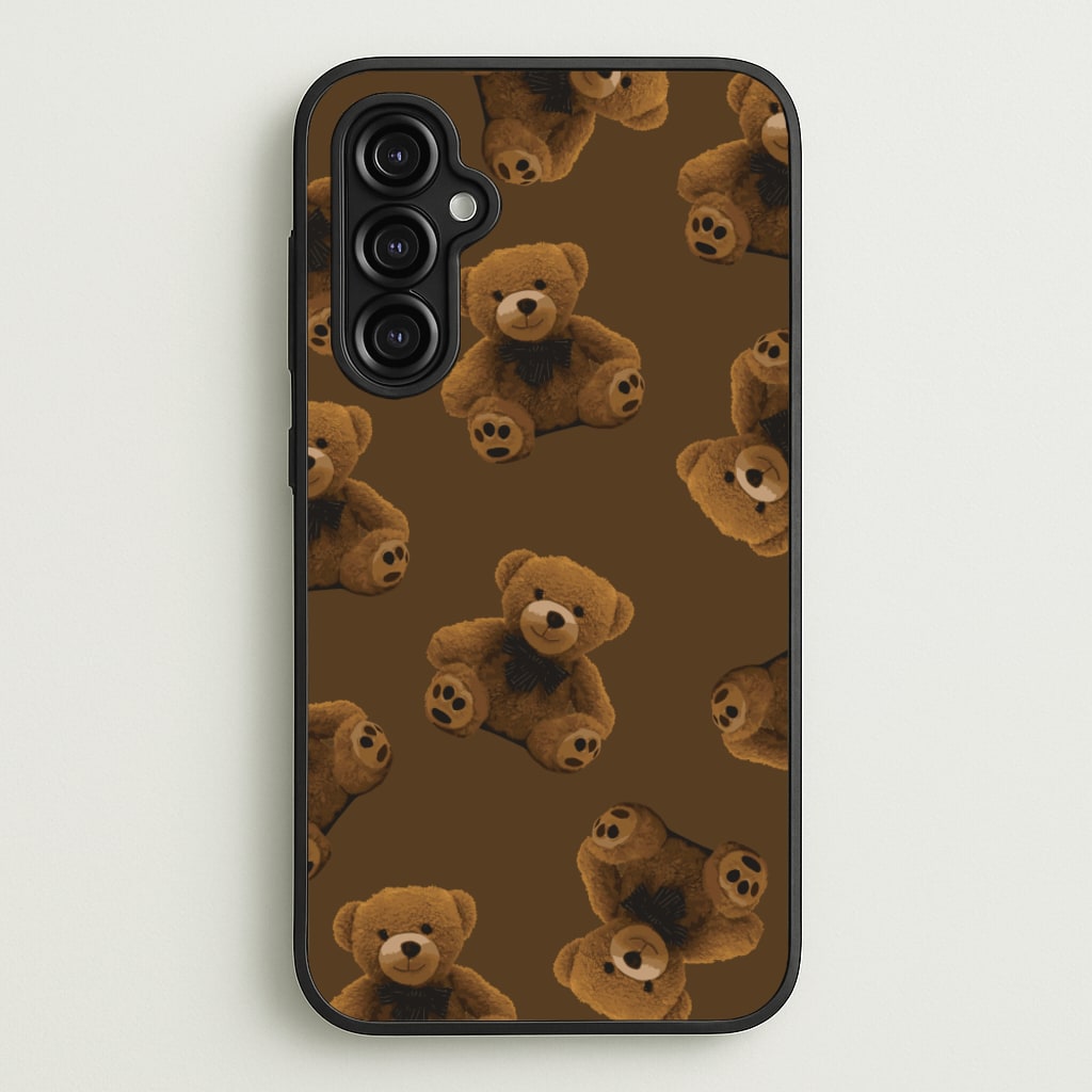Cute Brown Bear Pattern - Clean Girl Aesthetic Phone Case for Galaxy A14