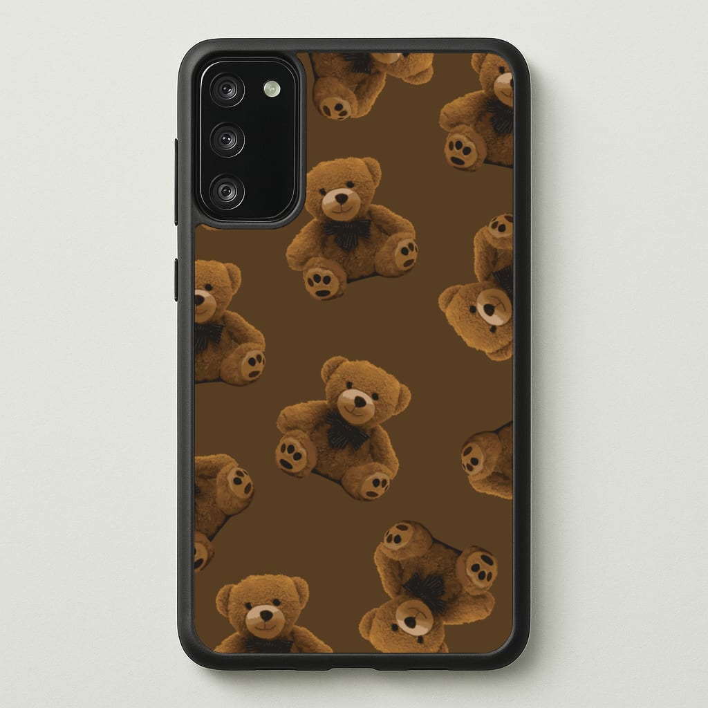 Cute Brown Bear Pattern - Clean Girl Aesthetic Phone Case for Galaxy S20FE
