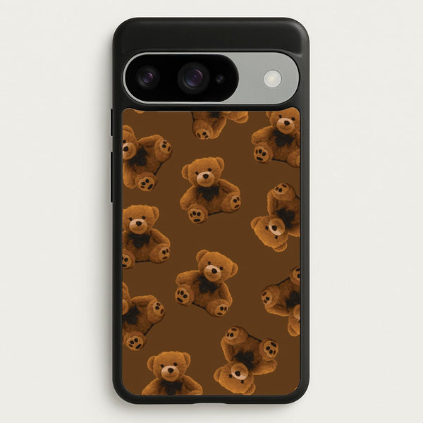 Cute Brown Bear Pattern Phone Case for Google Pixel 10 / 10 Pro