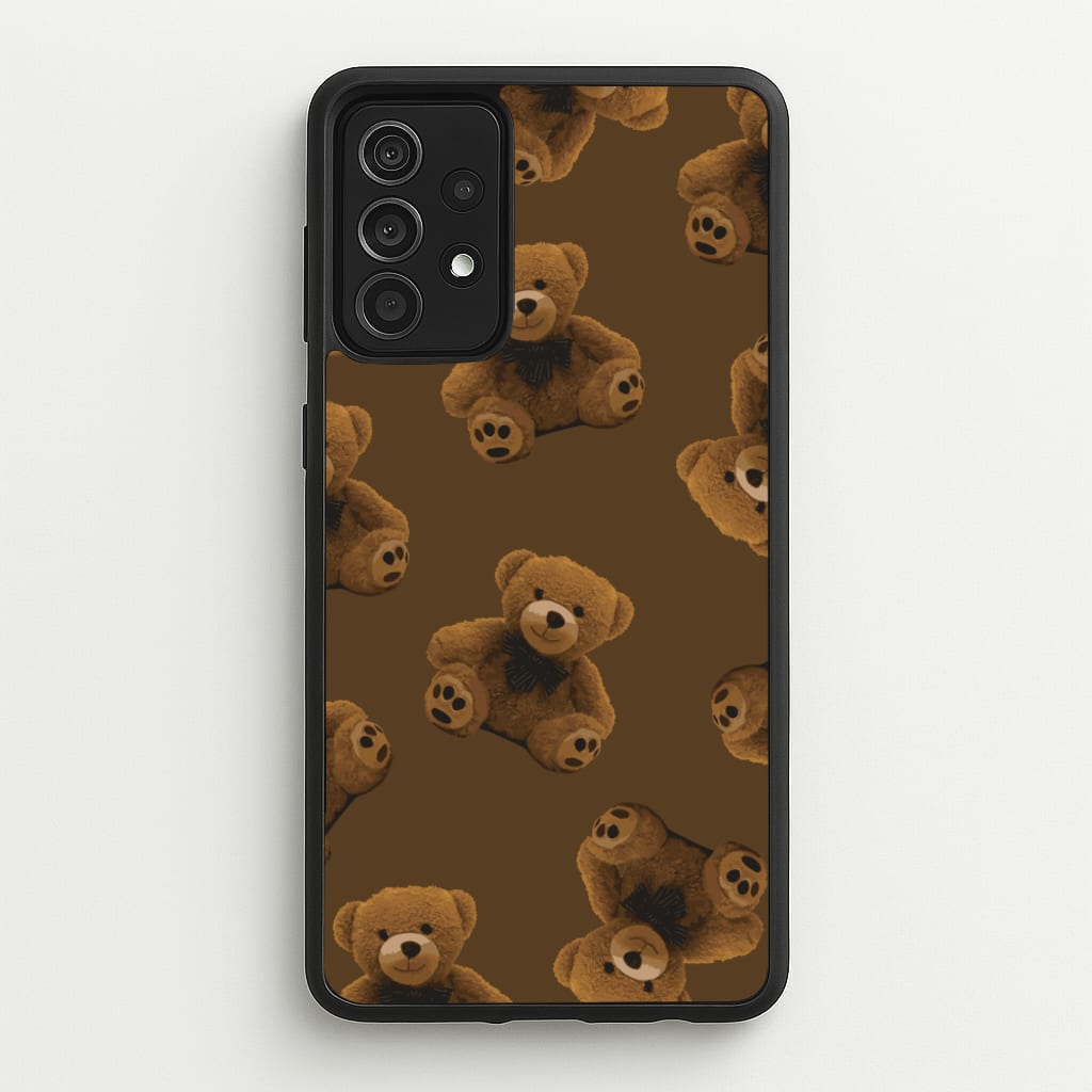 Cute Brown Bear Pattern - Clean Girl Aesthetic Phone Case for Galaxy A52 / A52s