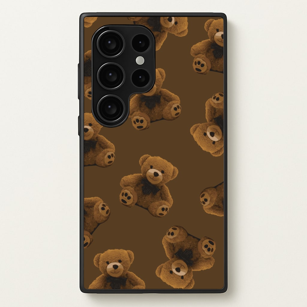 Cute Brown Bear Pattern - Clean Girl Aesthetic Phone Case for Galaxy S24 Ultra