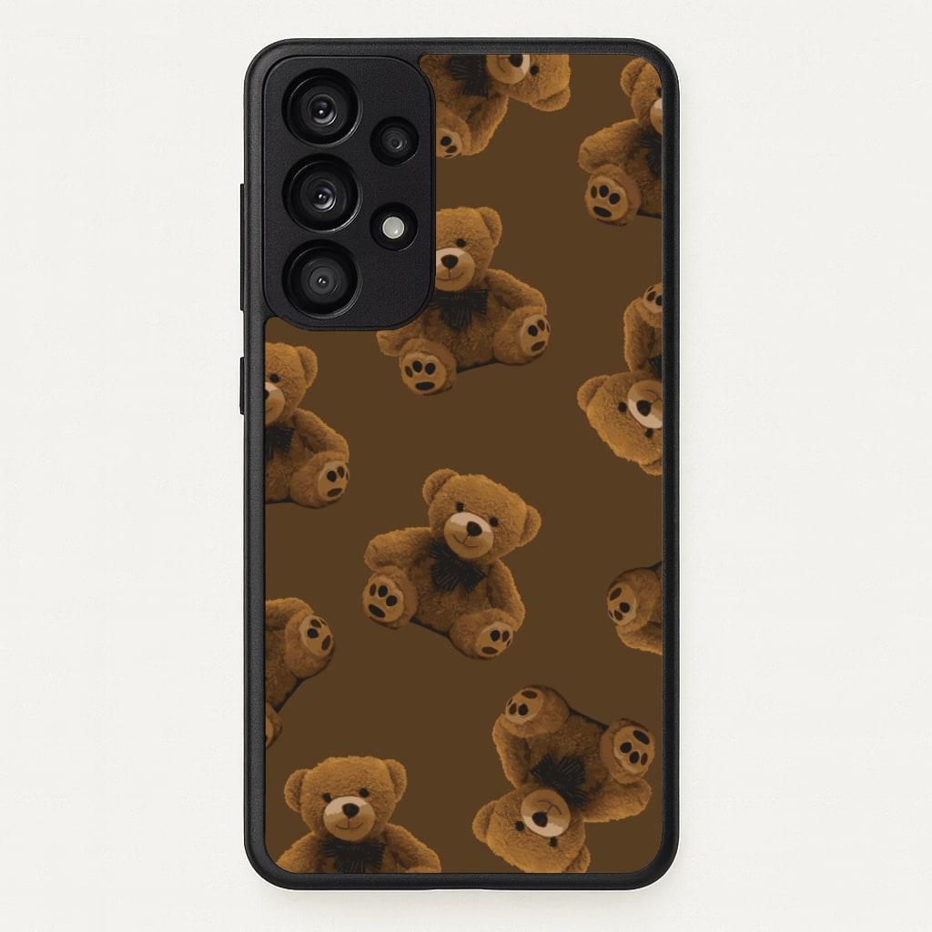 Cute Brown Bear Pattern - Clean Girl Aesthetic Phone Case for Galaxy A53