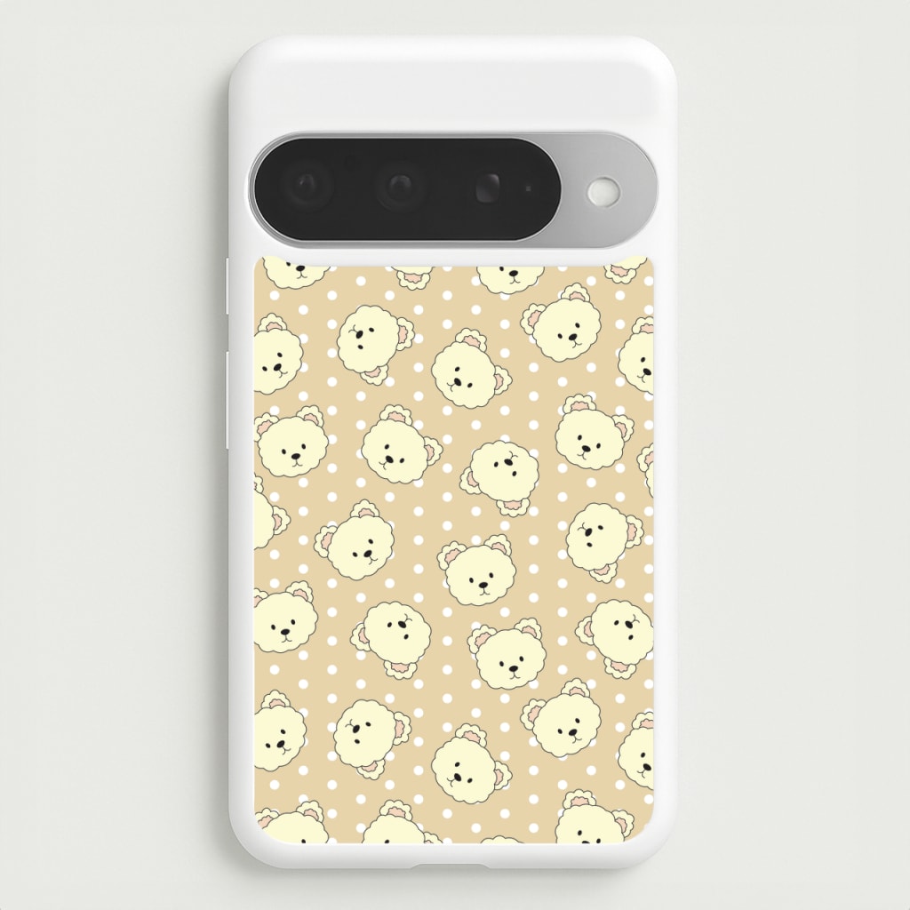 Cream Teddy Bears And Dots Pattern Phone Case for Google Pixel 10 Pro XL