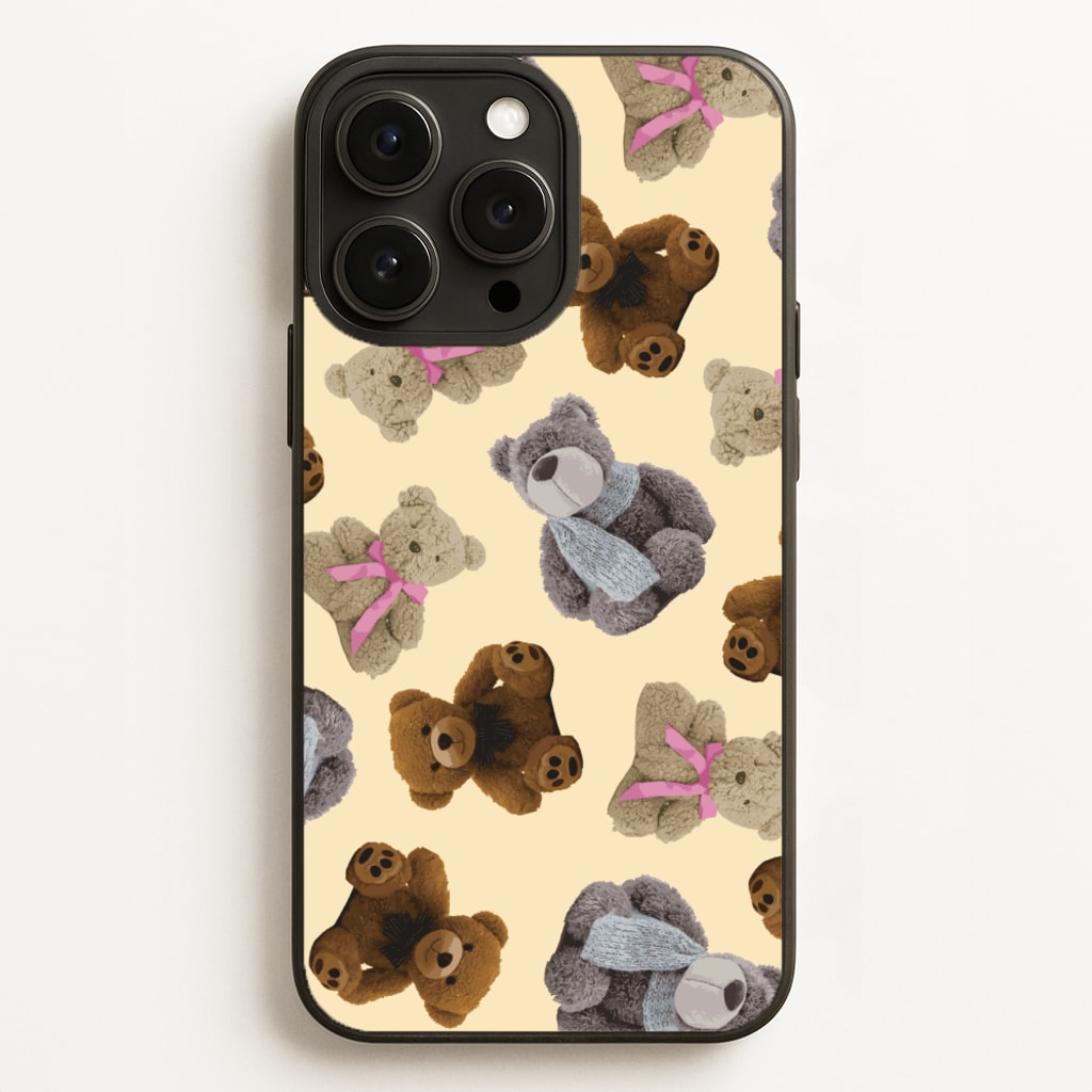 Assortment Of Teddies Pattern - Clean Girl Aesthetic Phone Case for iPhone 16 Pro Max