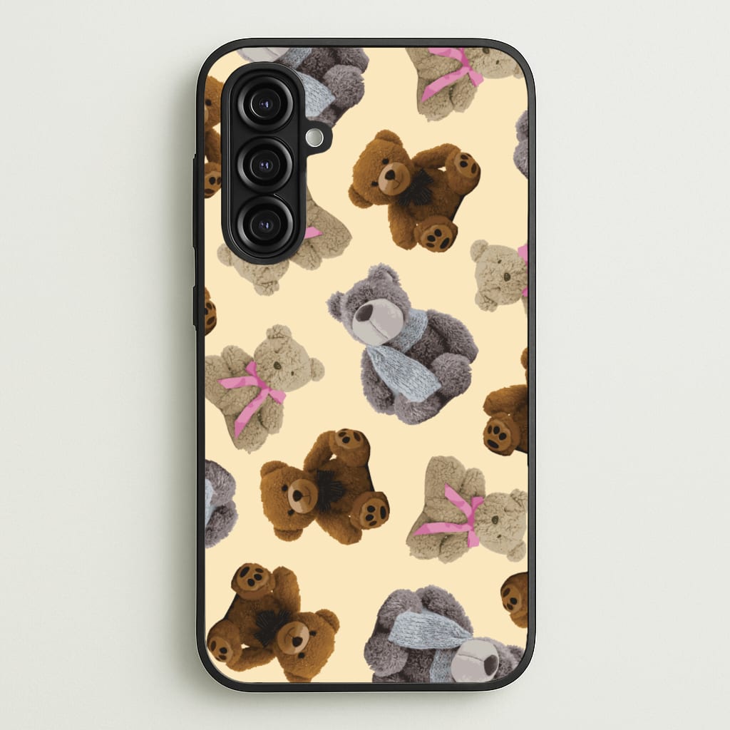Assortment Of Teddies Pattern - Clean Girl Aesthetic Phone Case for Galaxy A16