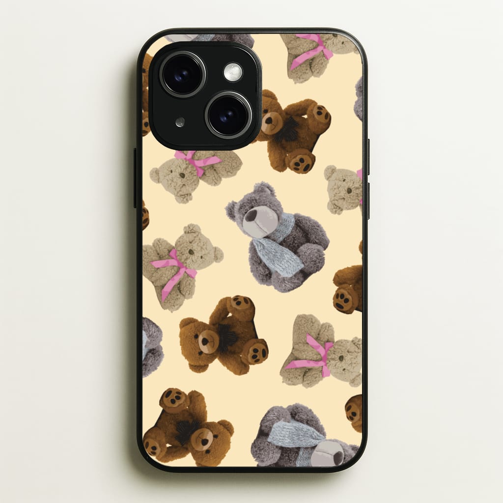 Assortment Of Teddies Pattern - Clean Girl Aesthetic Phone Case for iPhone 14