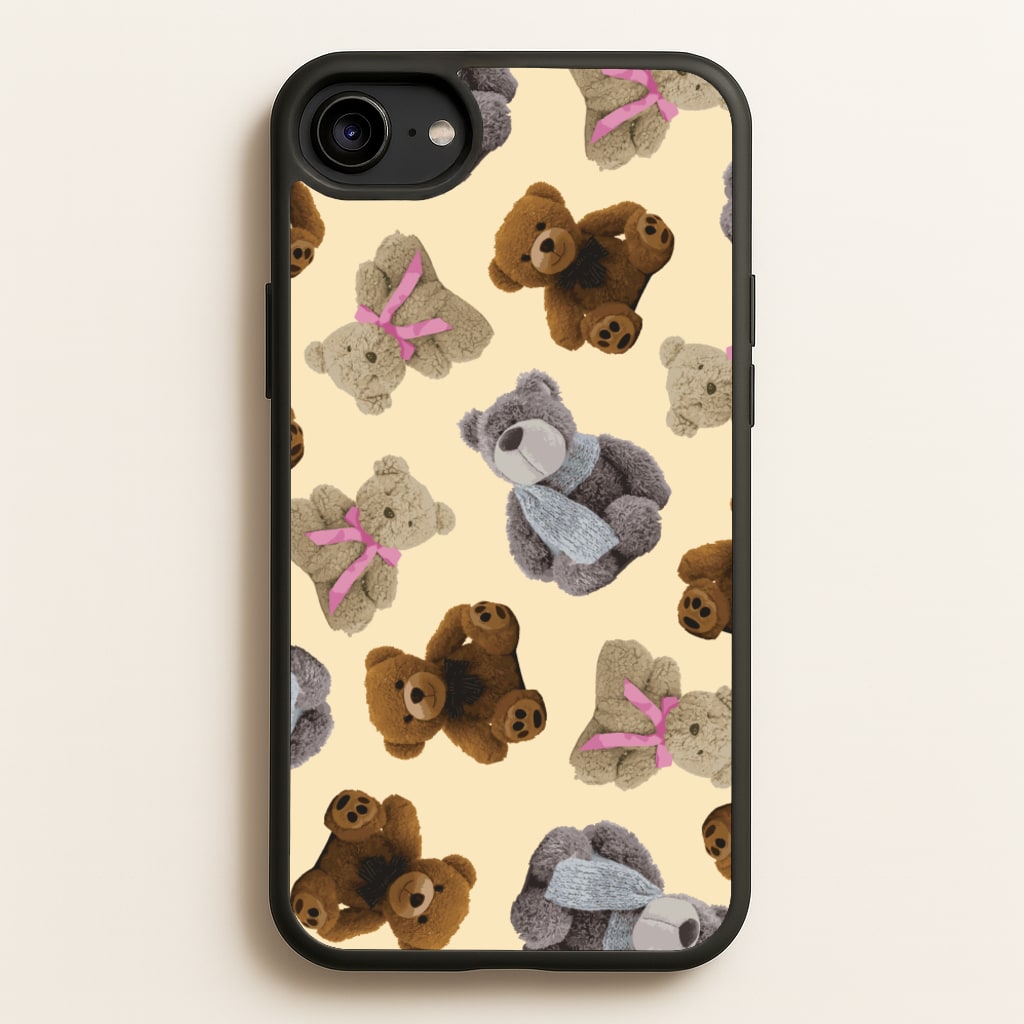 Assortment Of Teddies Pattern - Clean Girl Aesthetic Phone Case for iPhone 6 / 7 / 8 / SE