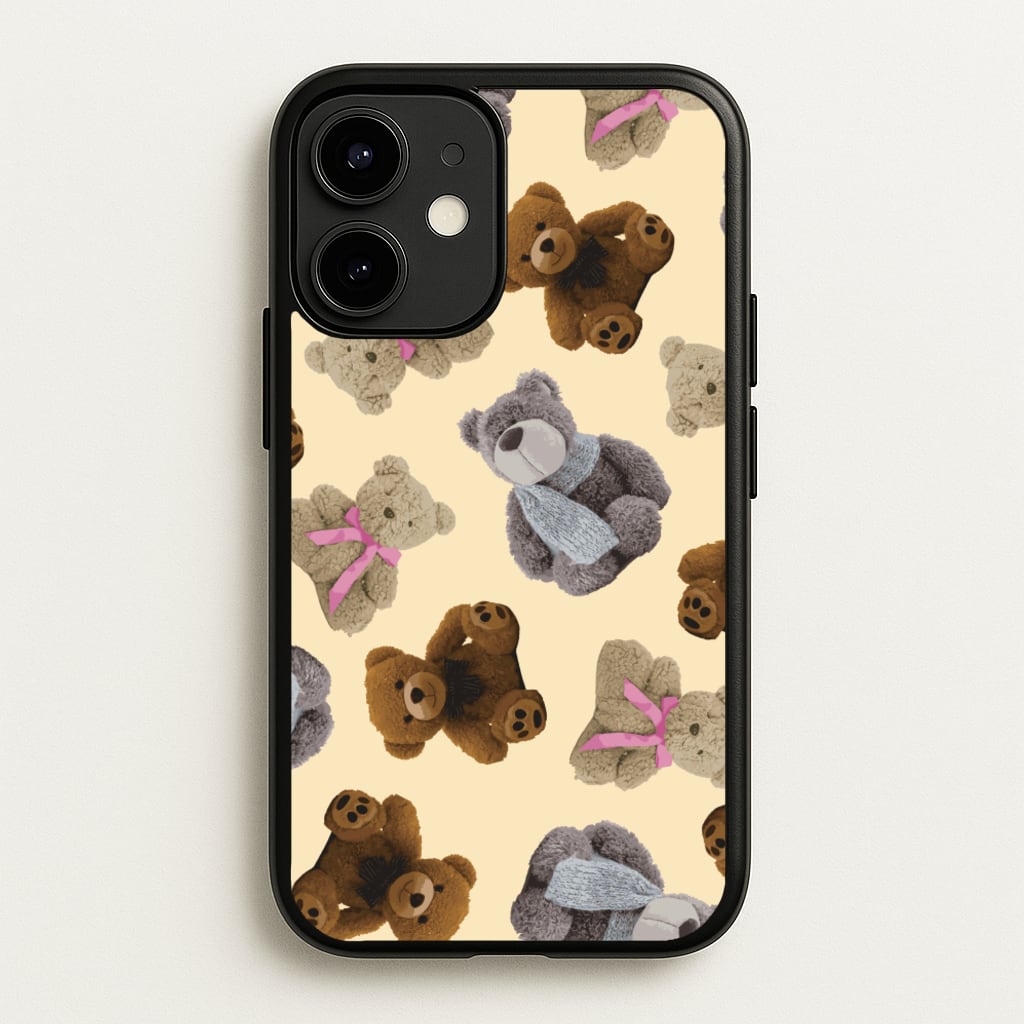 Assortment Of Teddies Pattern - Clean Girl Aesthetic Phone Case for iPhone 12 / 12 Pro