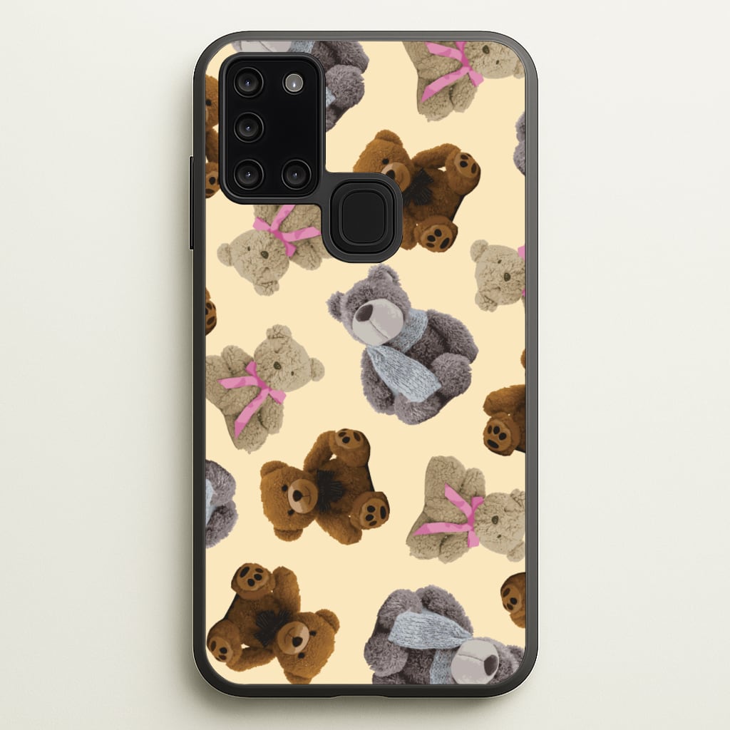 Assortment Of Teddies Pattern - Clean Girl Aesthetic Phone Case for Galaxy A21s