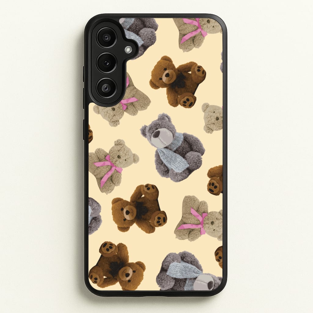 Assortment Of Teddies Pattern - Clean Girl Aesthetic Phone Case for Galaxy A36