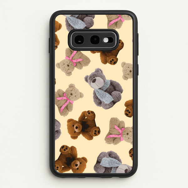 Assortment Of Teddies Pattern - Clean Girl Aesthetic Phone Case for Galaxy S10e