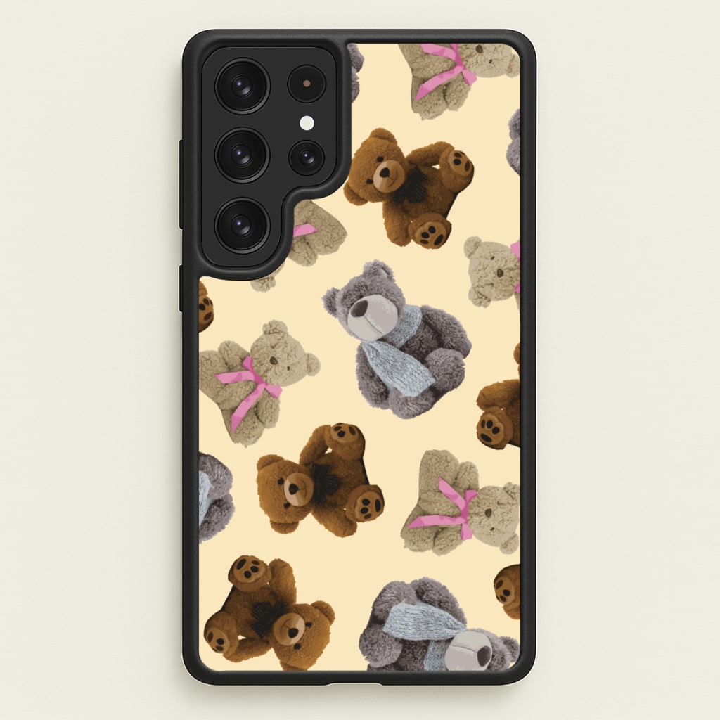 Assortment Of Teddies Pattern - Clean Girl Aesthetic Phone Case for Galaxy S22 Ultra
