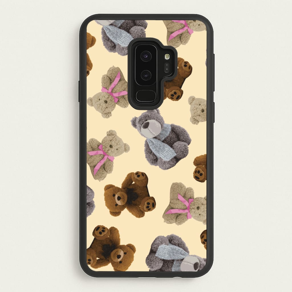 Assortment Of Teddies Pattern - Clean Girl Aesthetic Phone Case for Galaxy S9 Plus