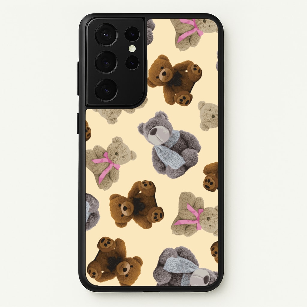 Assortment Of Teddies Pattern - Clean Girl Aesthetic Phone Case for Galaxy S21 Ultra