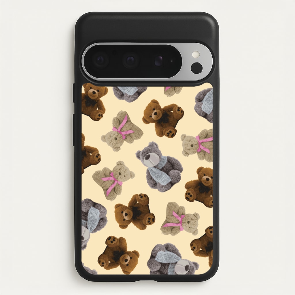 Assortment Of Teddies Pattern - Clean Girl Aesthetic Phone Case for Google Pixel 9 Pro XL
