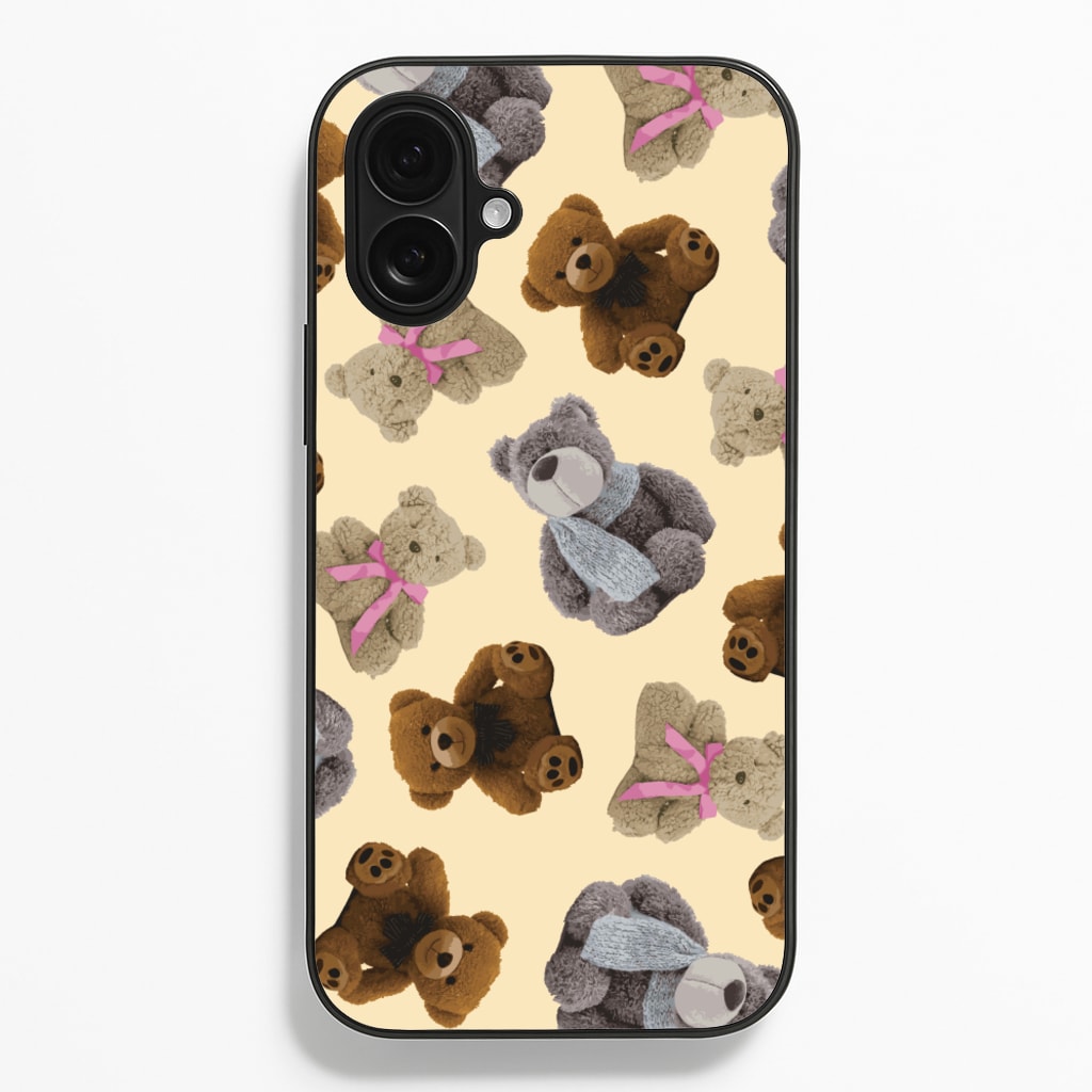 Assortment Of Teddies Pattern - Clean Girl Aesthetic Phone Case for iPhone 16 Plus