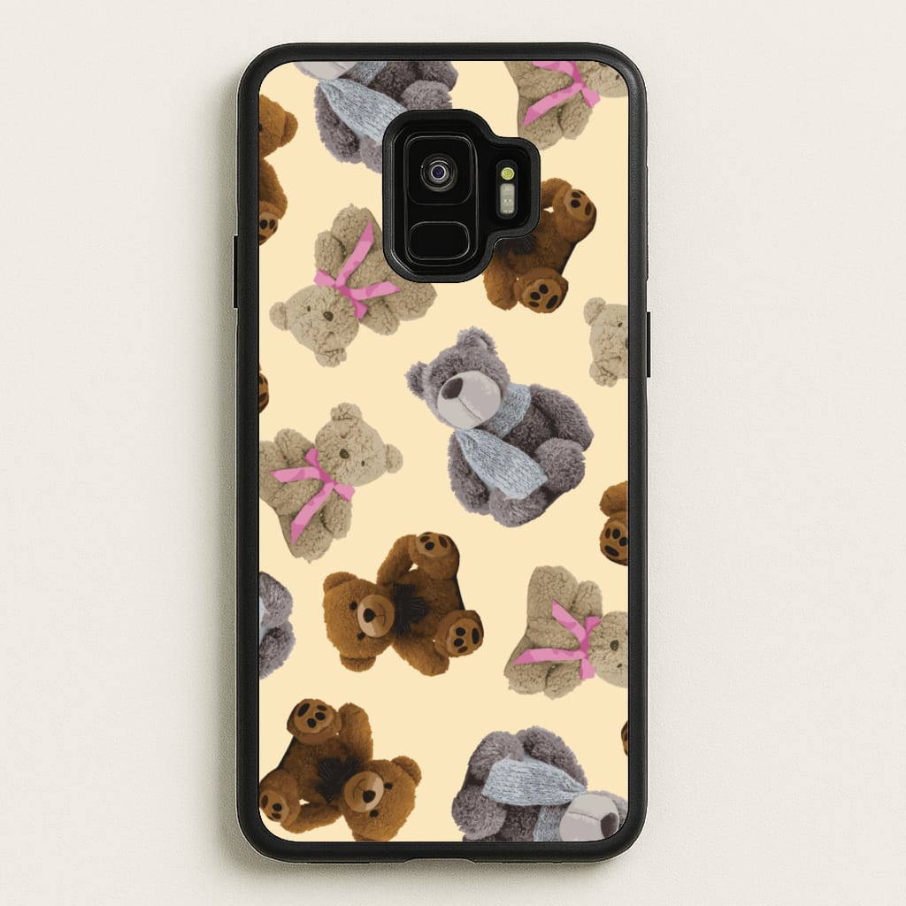 Assortment Of Teddies Pattern - Clean Girl Aesthetic Phone Case for Galaxy S9
