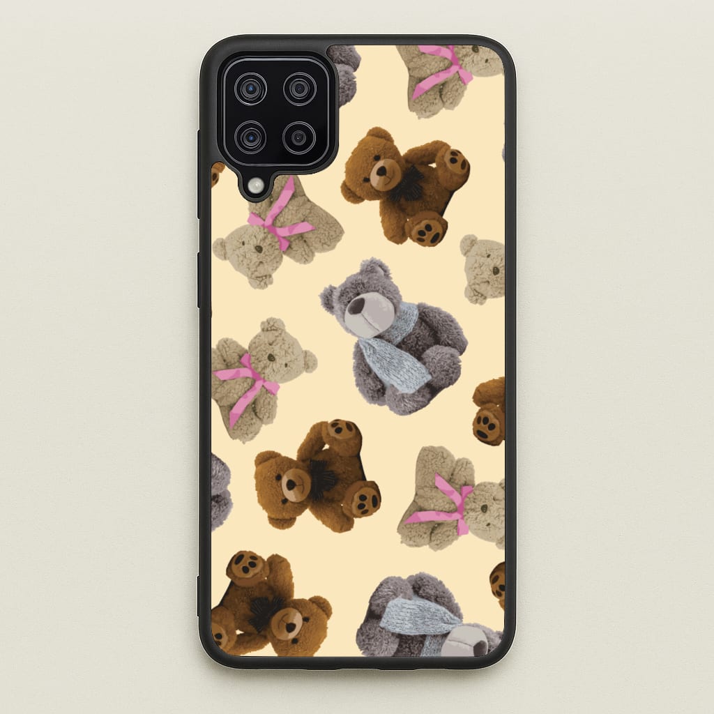 Assortment Of Teddies Pattern - Clean Girl Aesthetic Phone Case for Galaxy A12
