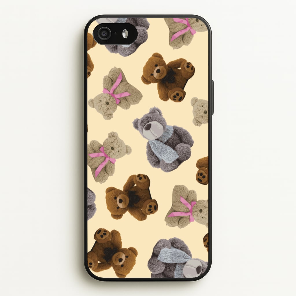 Assortment Of Teddies Pattern - Clean Girl Aesthetic Phone Case for iPhone 5 / 5s / SE 2016