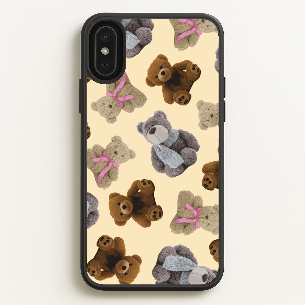 Assortment Of Teddies Pattern - Clean Girl Aesthetic Phone Case for iPhone XS Max