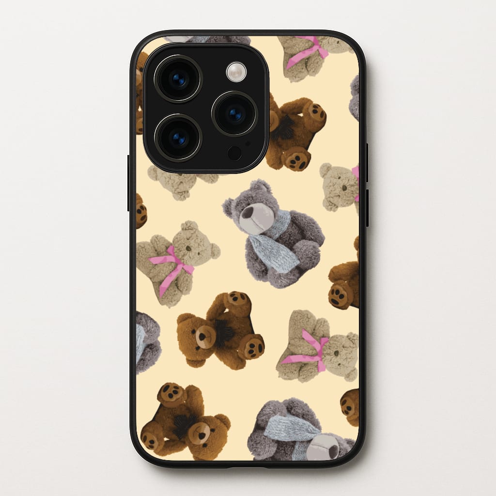 Assortment Of Teddies Pattern - Clean Girl Aesthetic Phone Case for iPhone 15 Pro Max