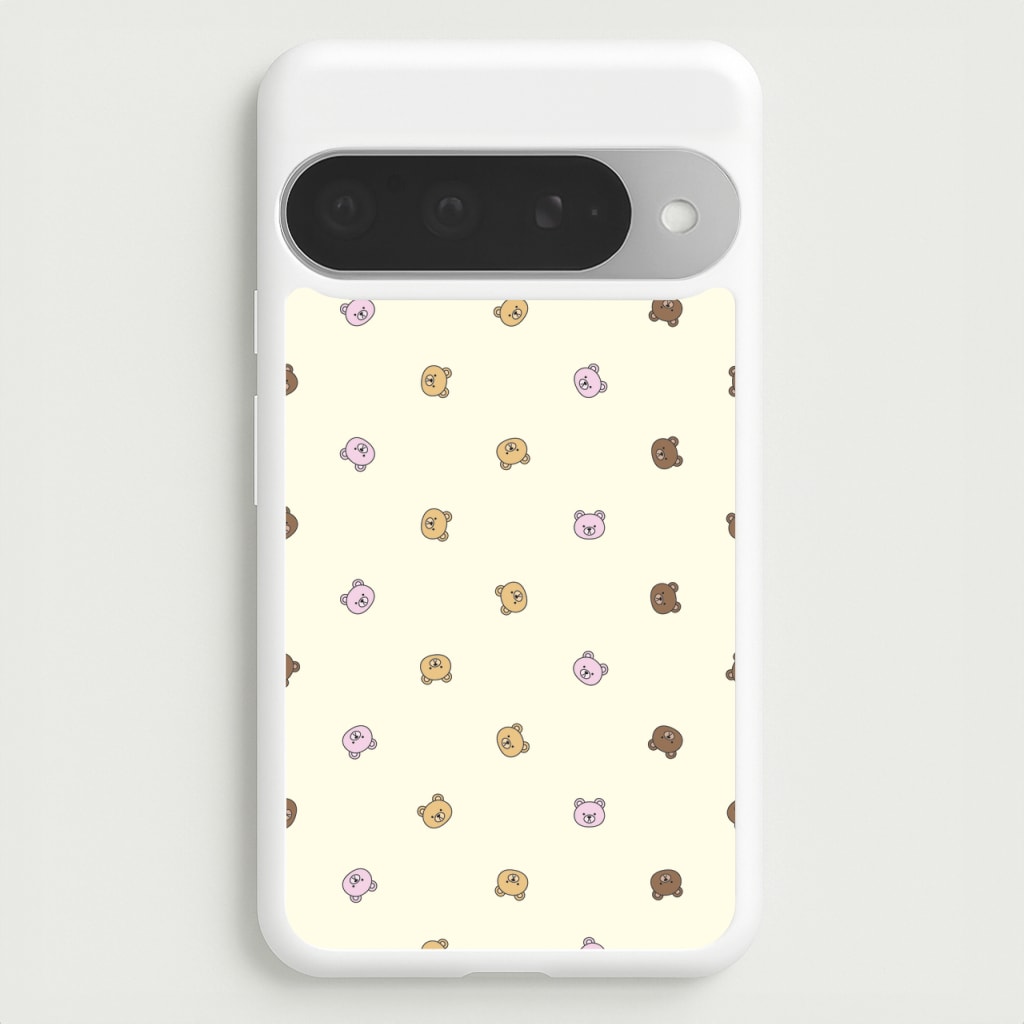 Miniature Teddy Bear Faces Pattern Phone Case for Google Pixel 10 Pro XL