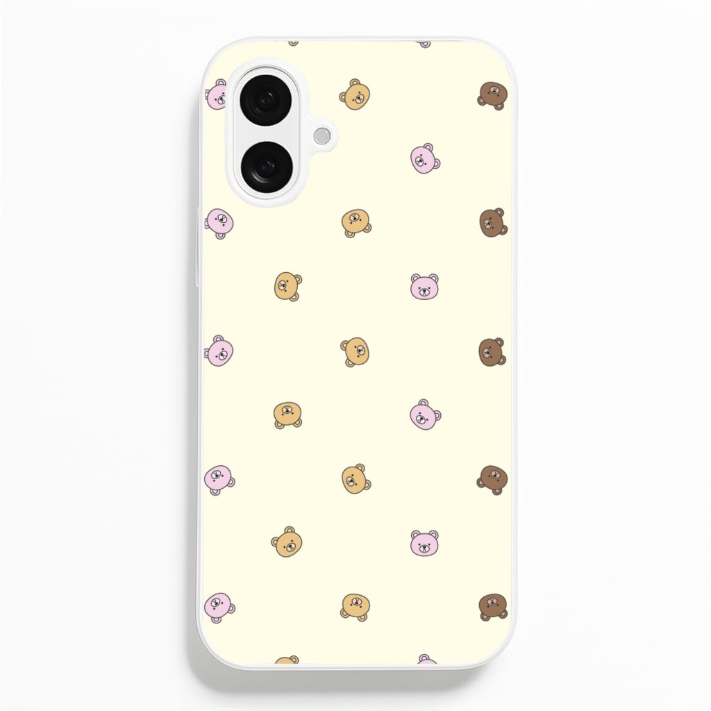 Miniature Teddy Bear Faces Pattern Phone Case