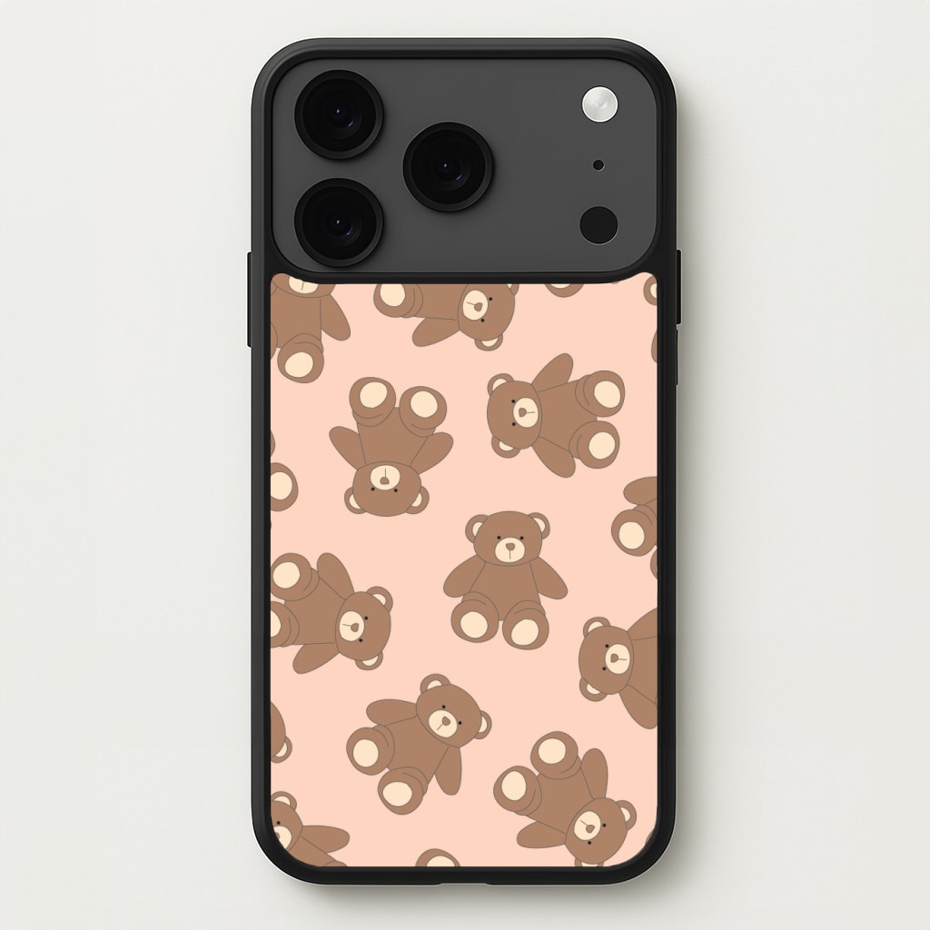 Cartoon Brown Bear Pattern Phone Case for iPhone 17 Pro Max