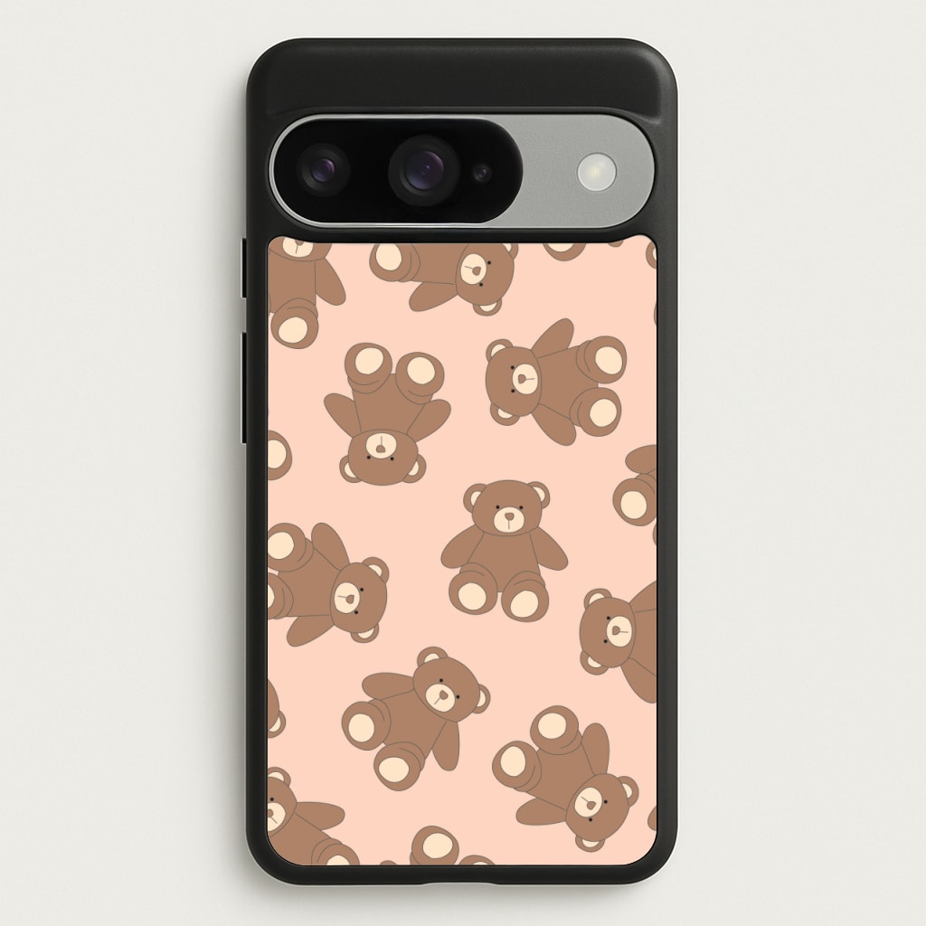 Cartoon Brown Bear Pattern Phone Case for Google Pixel 10 / 10 Pro