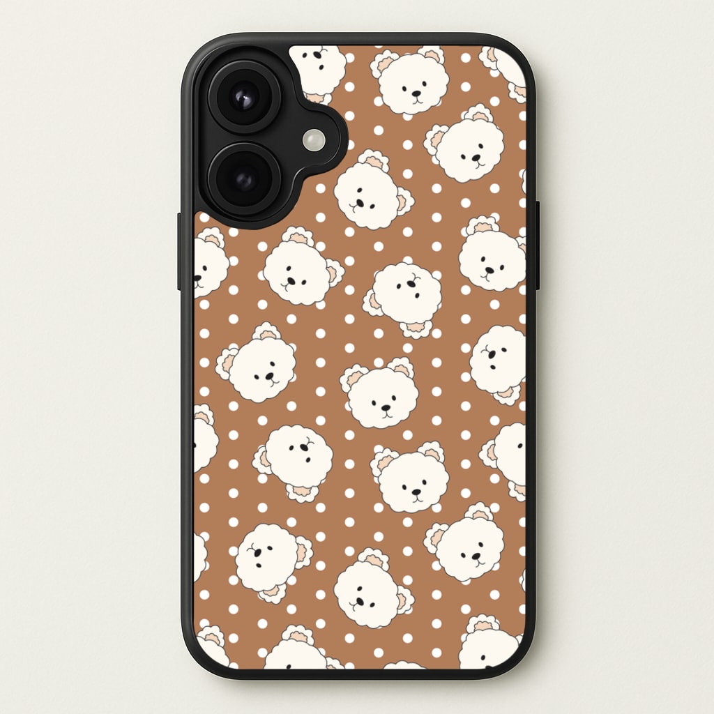 Cream Teddy Bears And Dots Pattern 2 Phone Case for iPhone 17
