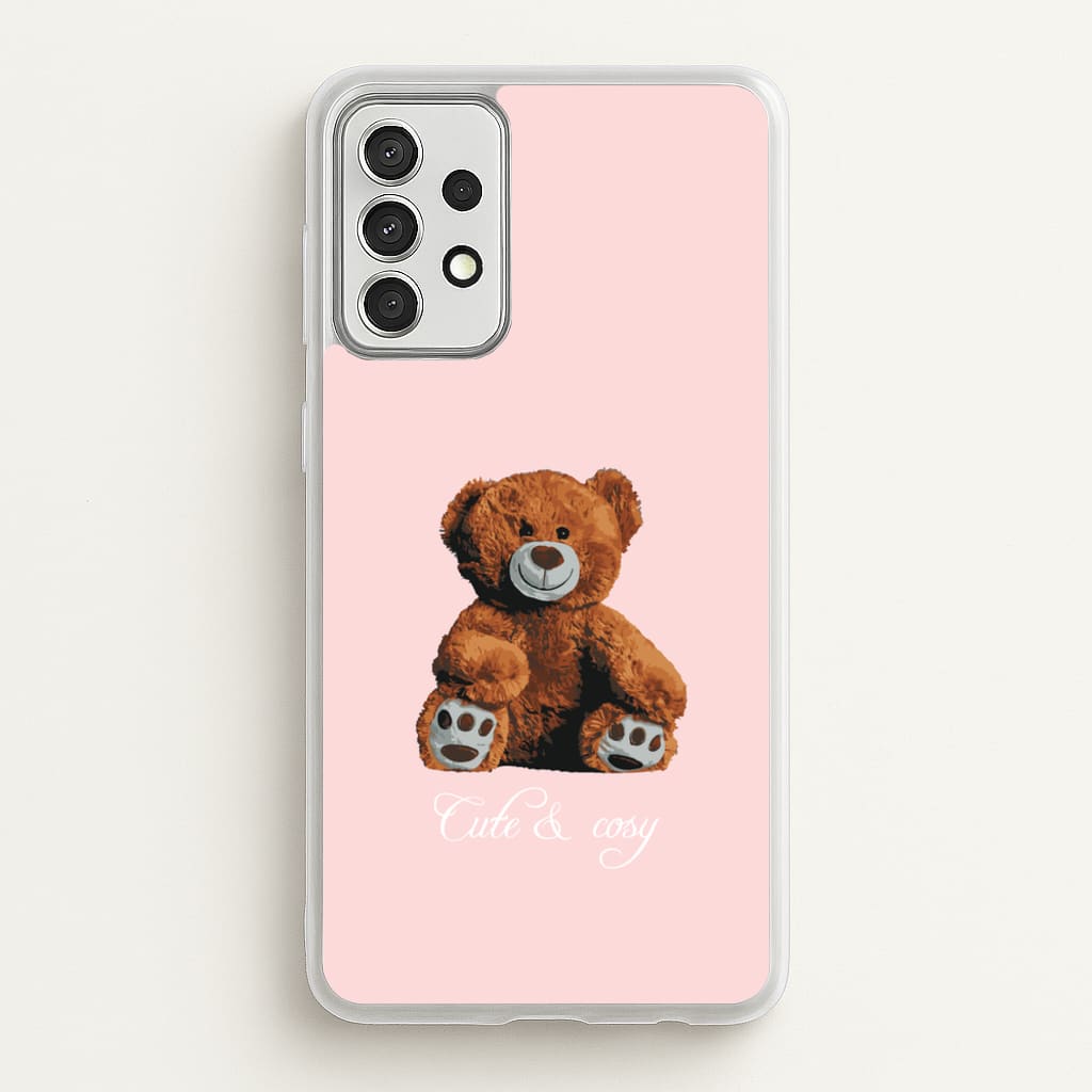 Cute And Cosy Teddy Bear - Clean Girl Aesthetic Phone Case for Galaxy A52 / A52s