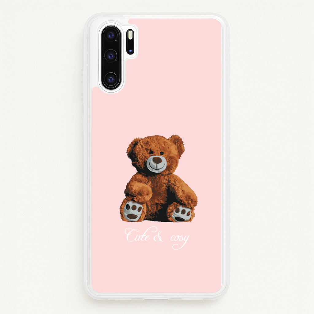 Cute And Cosy Teddy Bear - Clean Girl Aesthetic Phone Case for Huawei P30 Pro