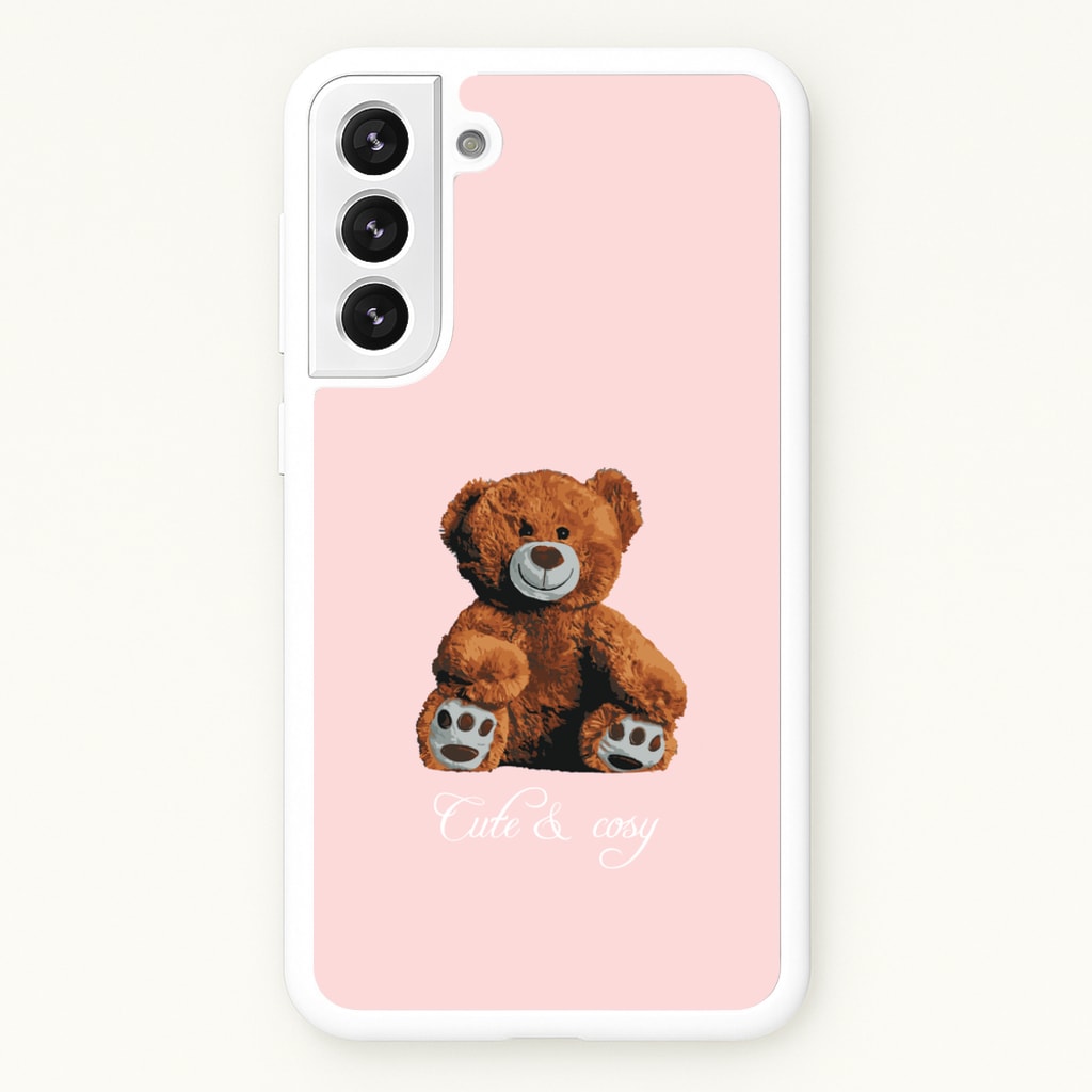 Cute And Cosy Teddy Bear - Clean Girl Aesthetic Phone Case for Galaxy S22 Plus