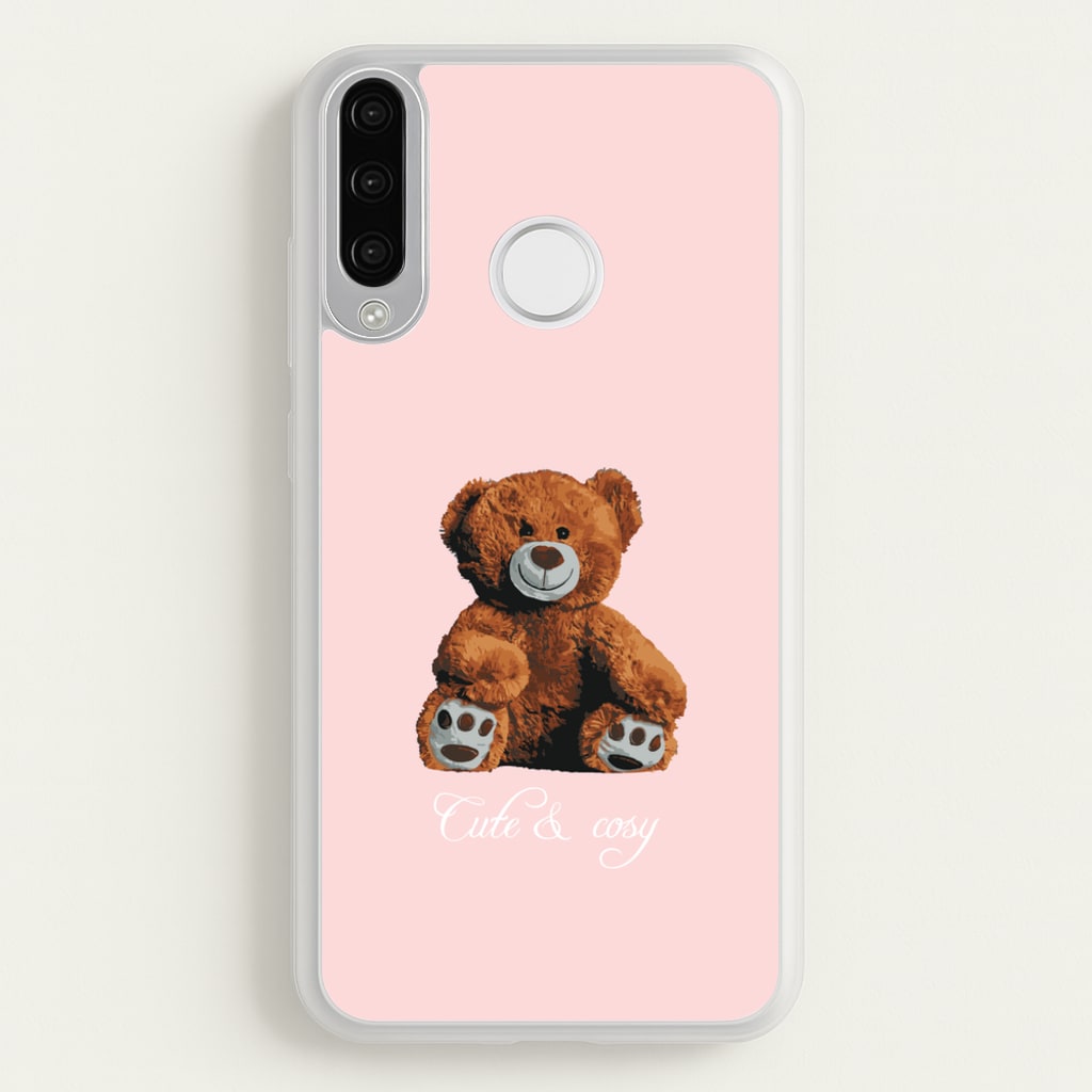 Cute And Cosy Teddy Bear - Clean Girl Aesthetic Phone Case for Huawei P30 Lite