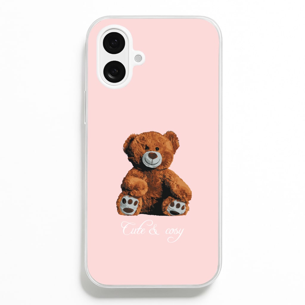 Cute And Cosy Teddy Bear - Clean Girl Aesthetic Phone Case for iPhone 16 Plus