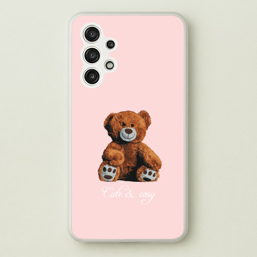 Cute And Cosy Teddy Bear - Clean Girl Aesthetic Phone Case for Galaxy A13