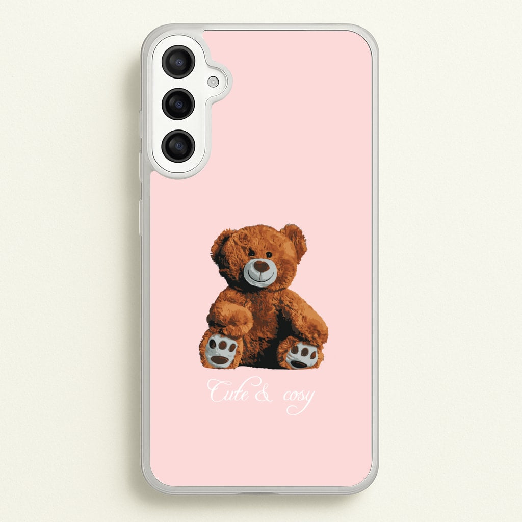 Cute And Cosy Teddy Bear - Clean Girl Aesthetic Phone Case for Galaxy A36