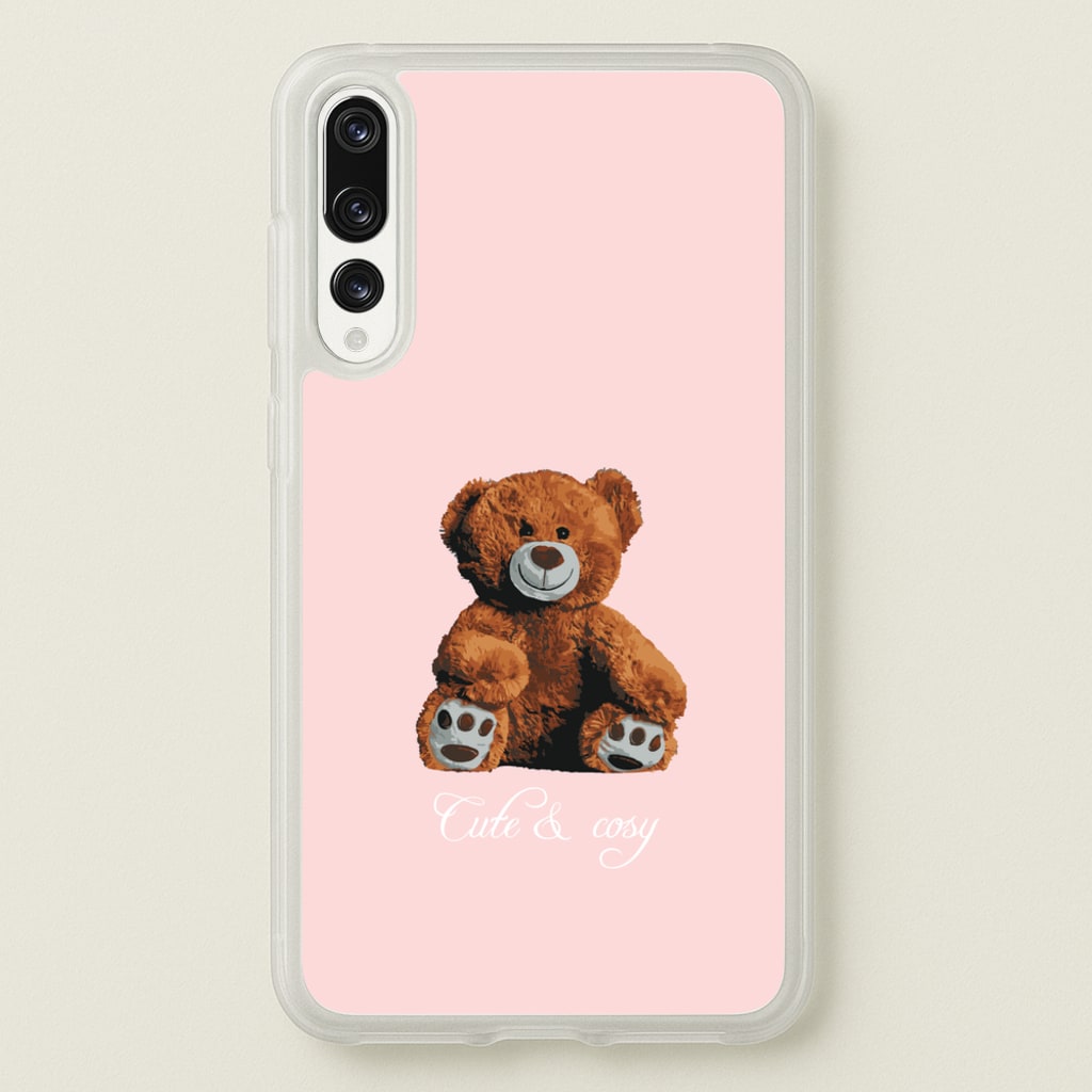 Cute And Cosy Teddy Bear - Clean Girl Aesthetic Phone Case for Huawei P20 Pro