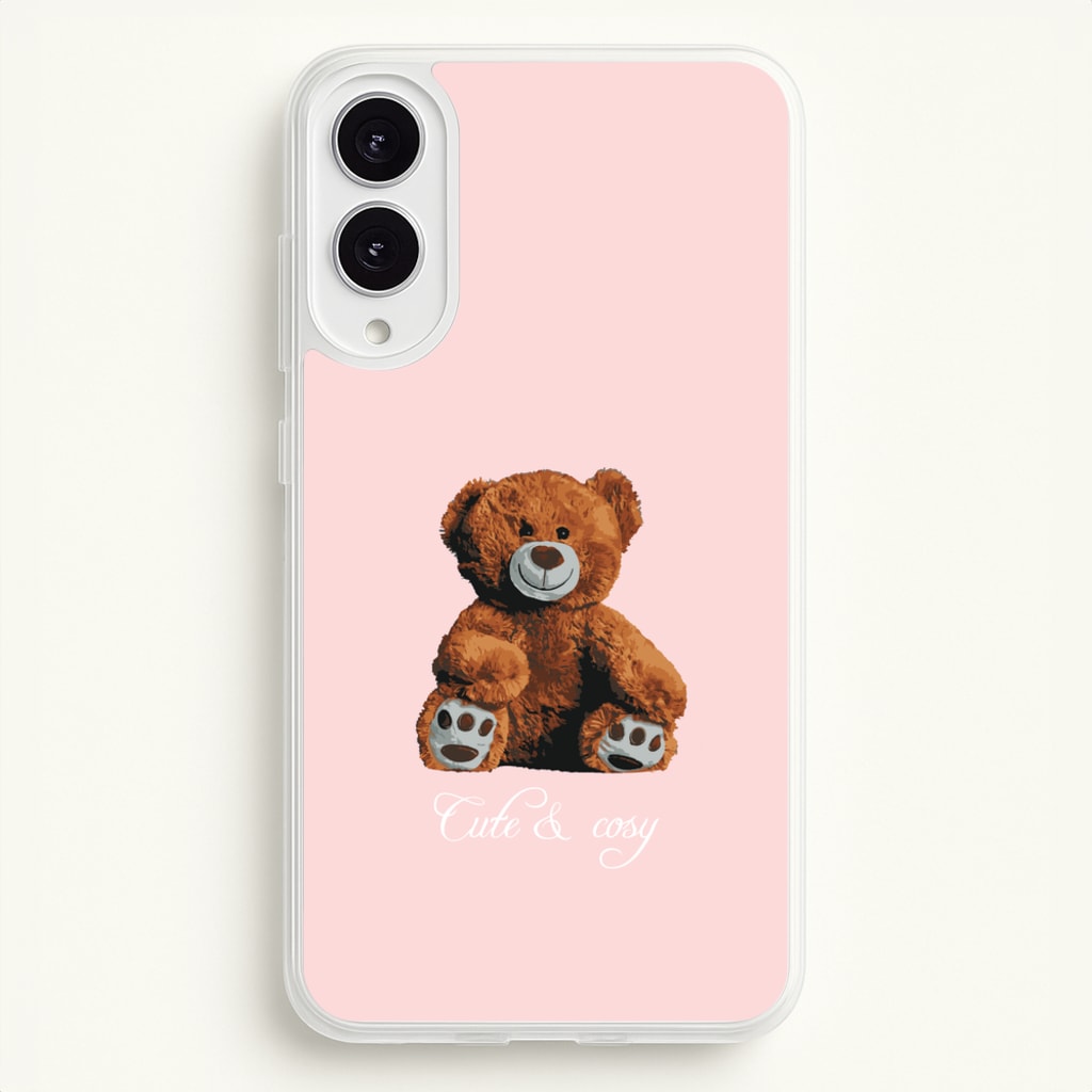Cute And Cosy Teddy Bear - Clean Girl Aesthetic Phone Case for Galaxy S25 Edge