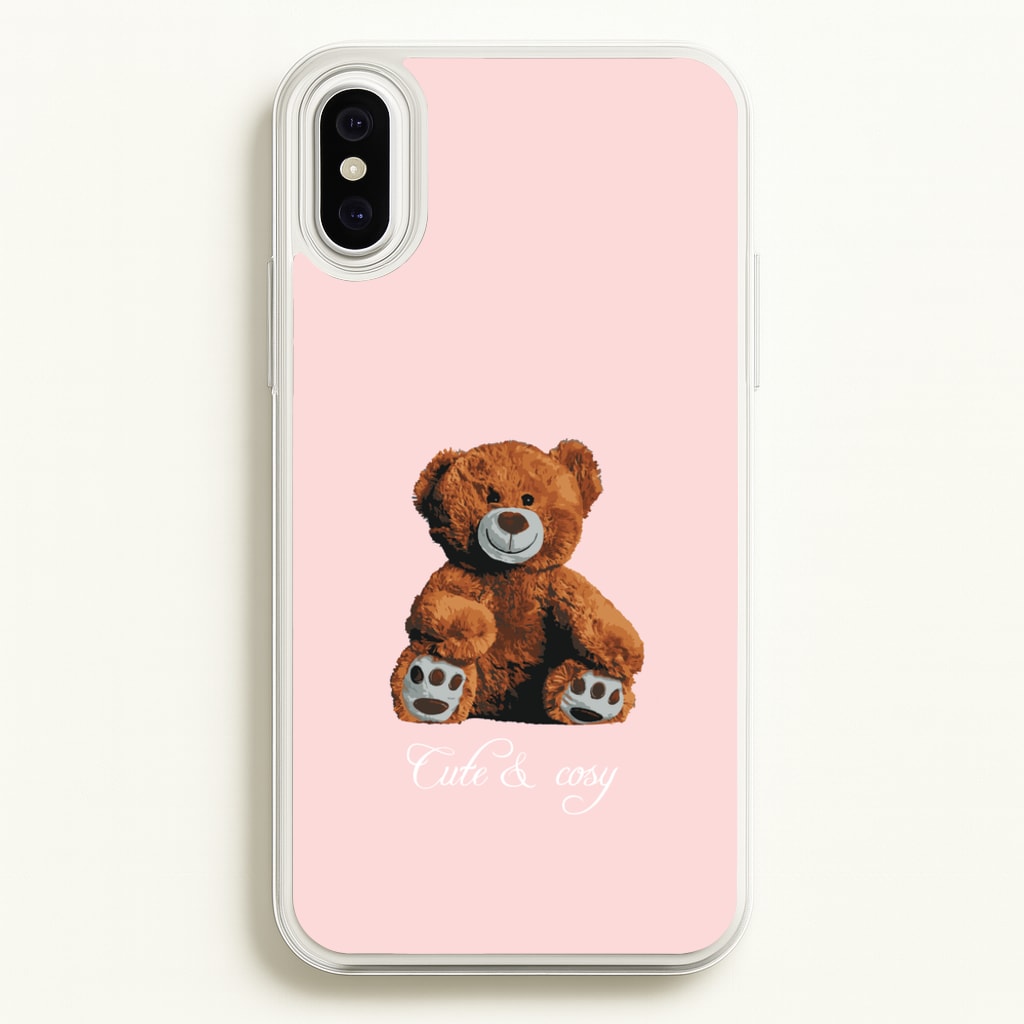 Cute And Cosy Teddy Bear - Clean Girl Aesthetic Phone Case for iPhone XS Max
