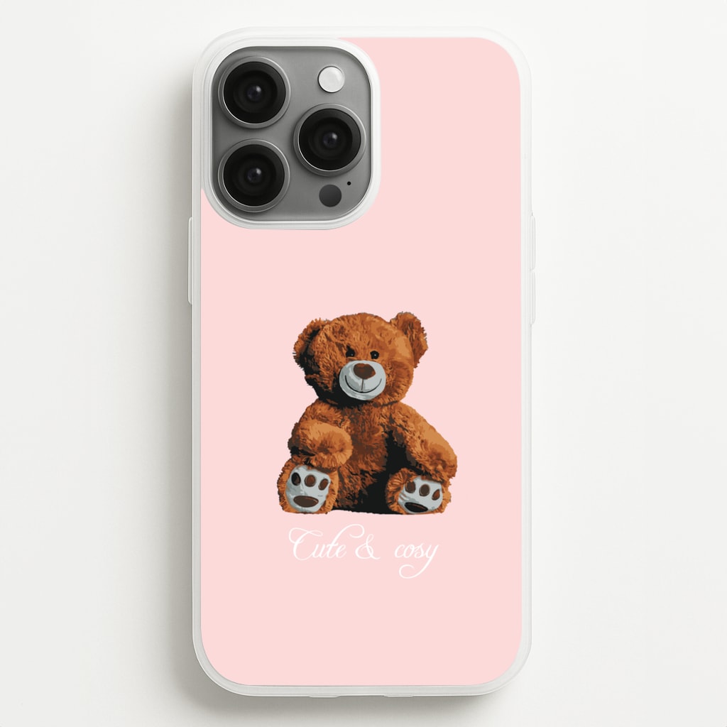 Cute And Cosy Teddy Bear - Clean Girl Aesthetic Phone Case for iPhone 13 Pro Max