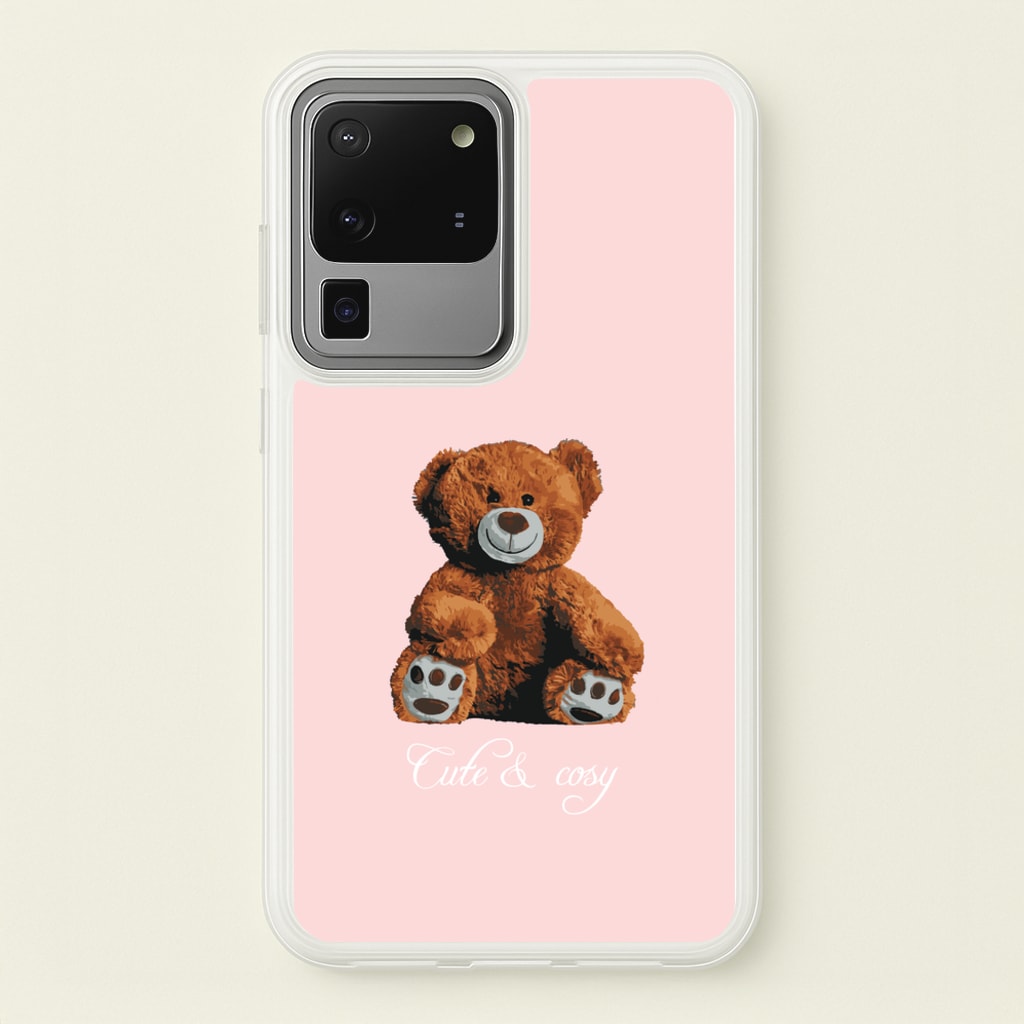 Cute And Cosy Teddy Bear - Clean Girl Aesthetic Phone Case for Galaxy S20 Ultra