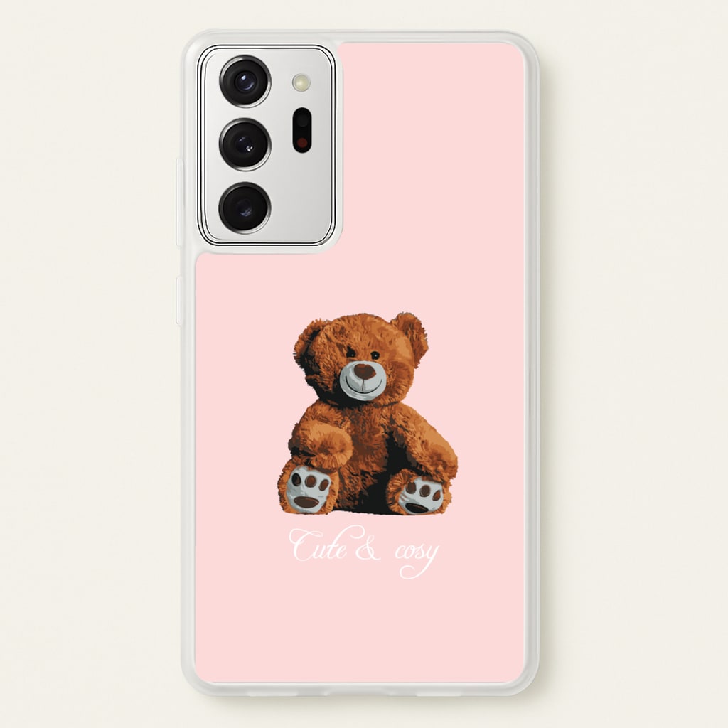 Cute And Cosy Teddy Bear - Clean Girl Aesthetic Phone Case for Galaxy Note 20 Ultra