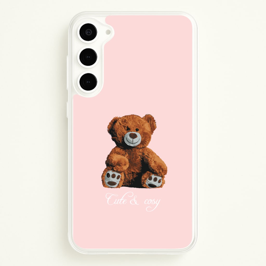 Cute And Cosy Teddy Bear - Clean Girl Aesthetic Phone Case for Galaxy S23