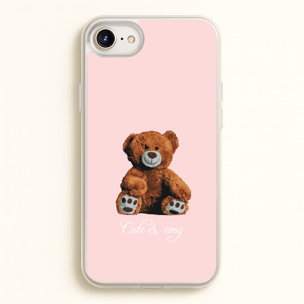 Cute And Cosy Teddy Bear - Clean Girl Aesthetic Phone Case for iPhone 6 / 7 / 8 / SE