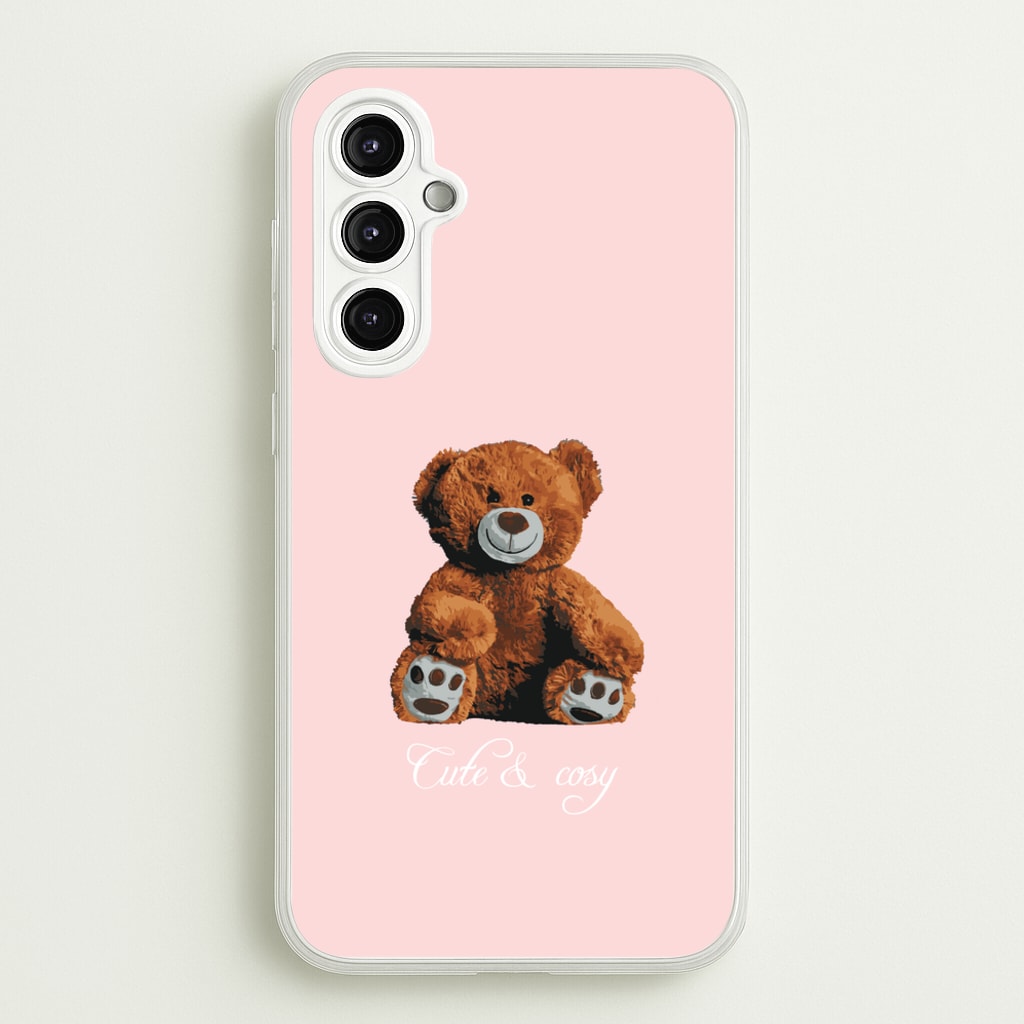 Cute And Cosy Teddy Bear - Clean Girl Aesthetic Phone Case for Galaxy A14