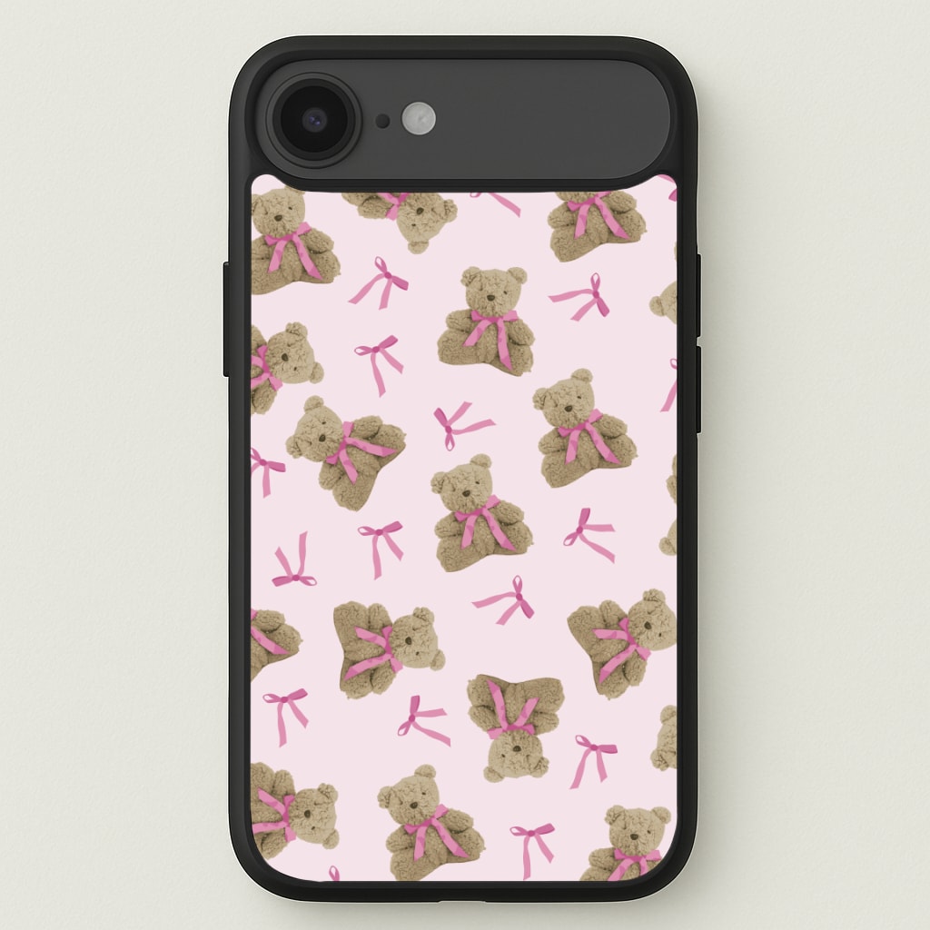 Coquette Teddy Bears And Bows Pattern Phone Case for iPhone 17 Air