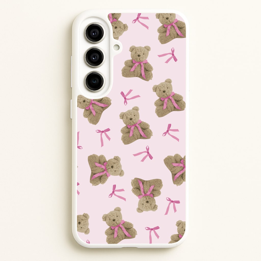 Coquette Teddy Bears And Bows Pattern - Clean Girl Aesthetic Phone Case for Galaxy A56