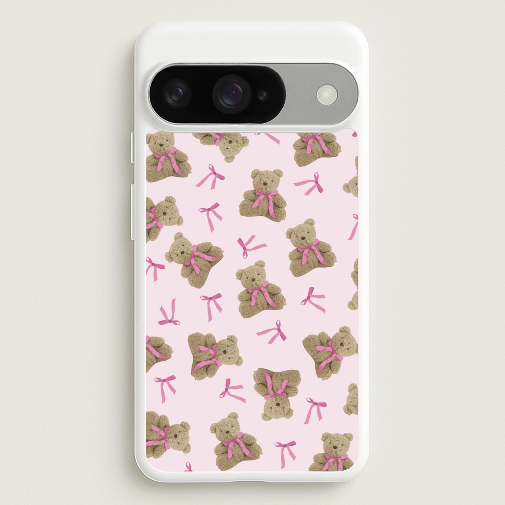 Coquette Teddy Bears And Bows Pattern Phone Case for Google Pixel 10 / 10 Pro